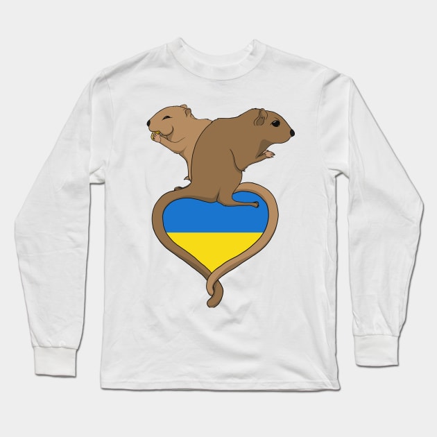 Gerbil Ukraine (light) Long Sleeve T-Shirt by RampArt